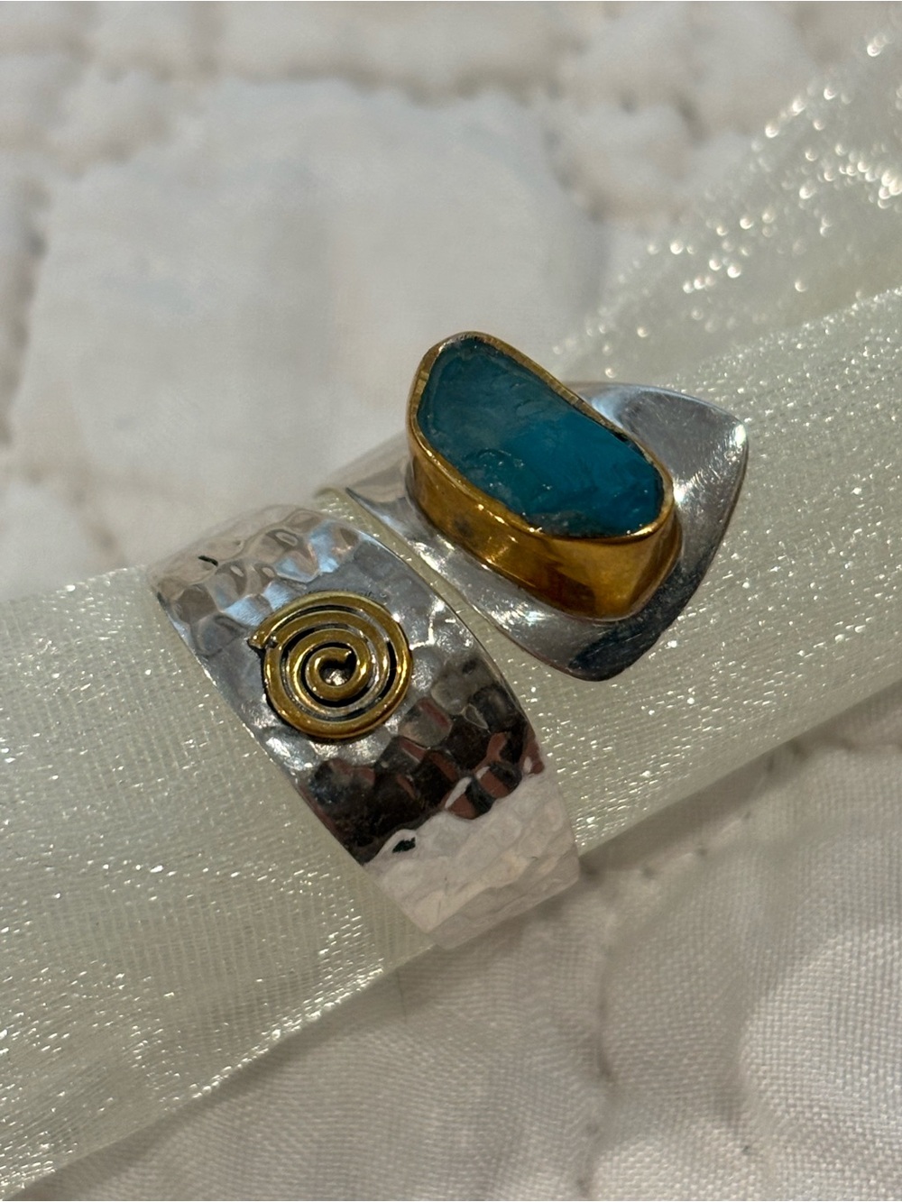 Silver adjustable ring - Picture 2 of 3
